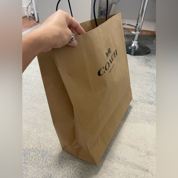 Brand New Size Large Coach Signature Paper Shopping Tote Bag 18.5” X 18” X 6.8” - Picture 3 of 8